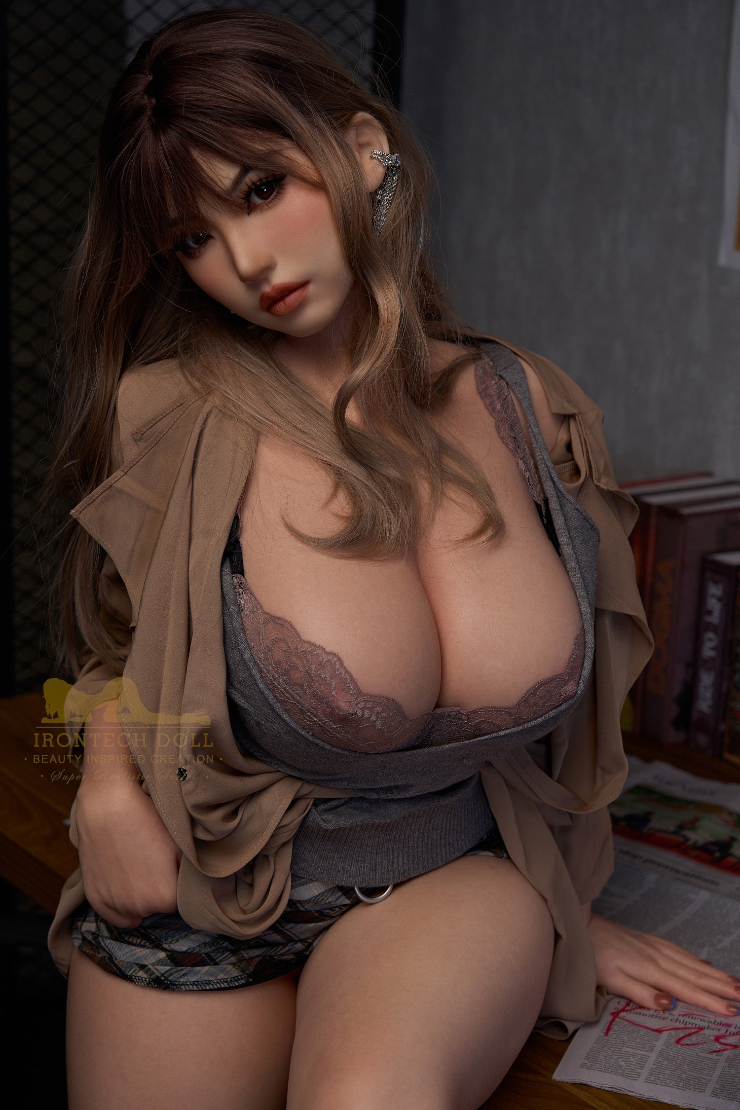 Realistic Asian curvy Suki 162cm I Cup silicone sex doll by Irontech