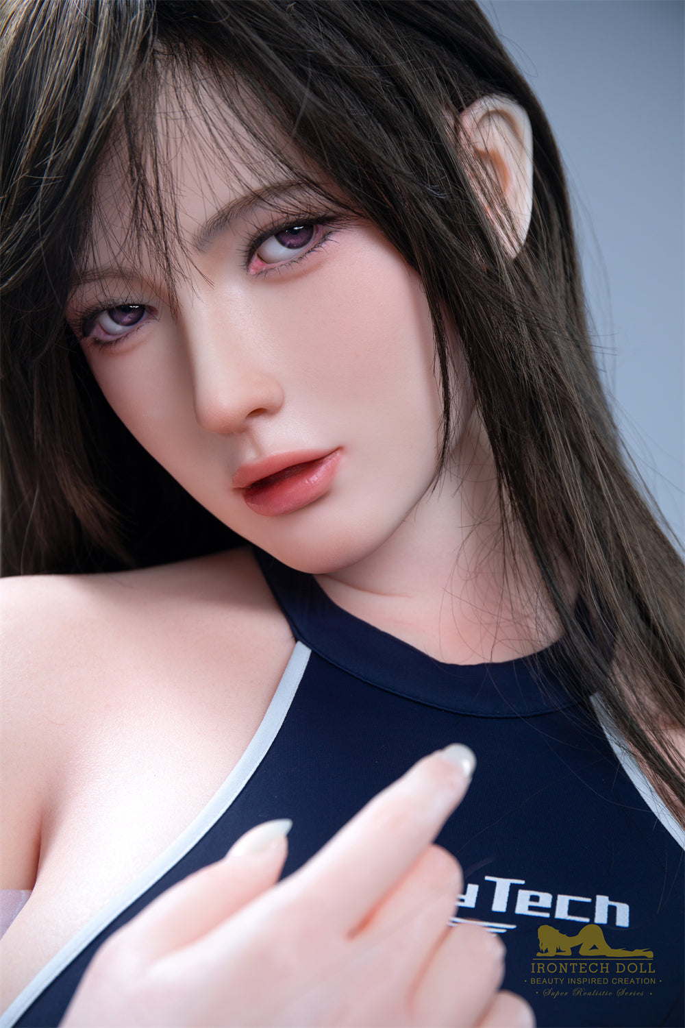 Realistic brunette Asian love doll by Irontech