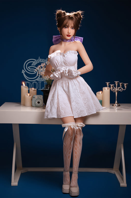 Makoto .C 161cm F Cup TPE sex doll in elegant white dress by SEDOLL
