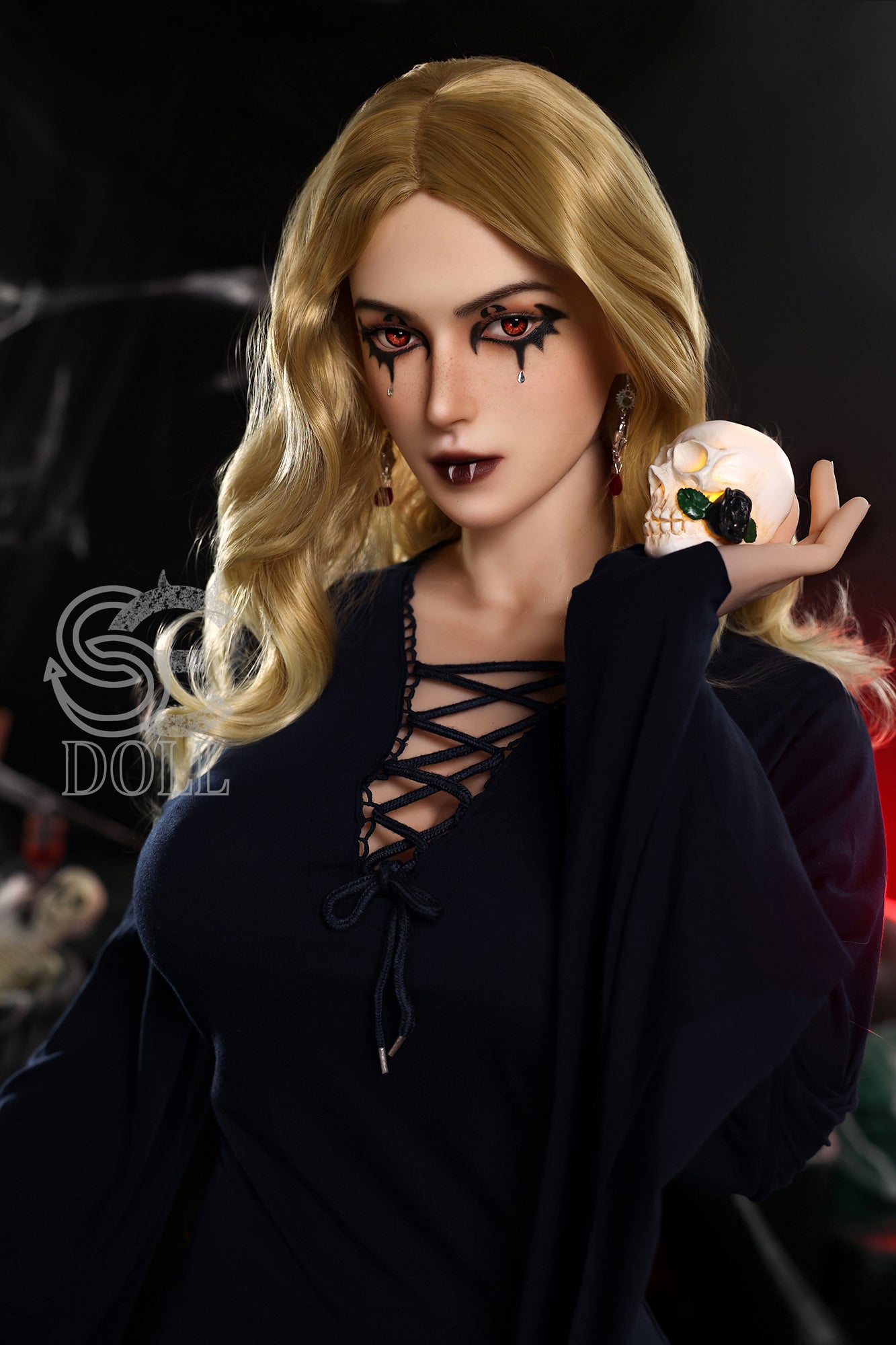 Xena doll standing confidently with seductive body posture.