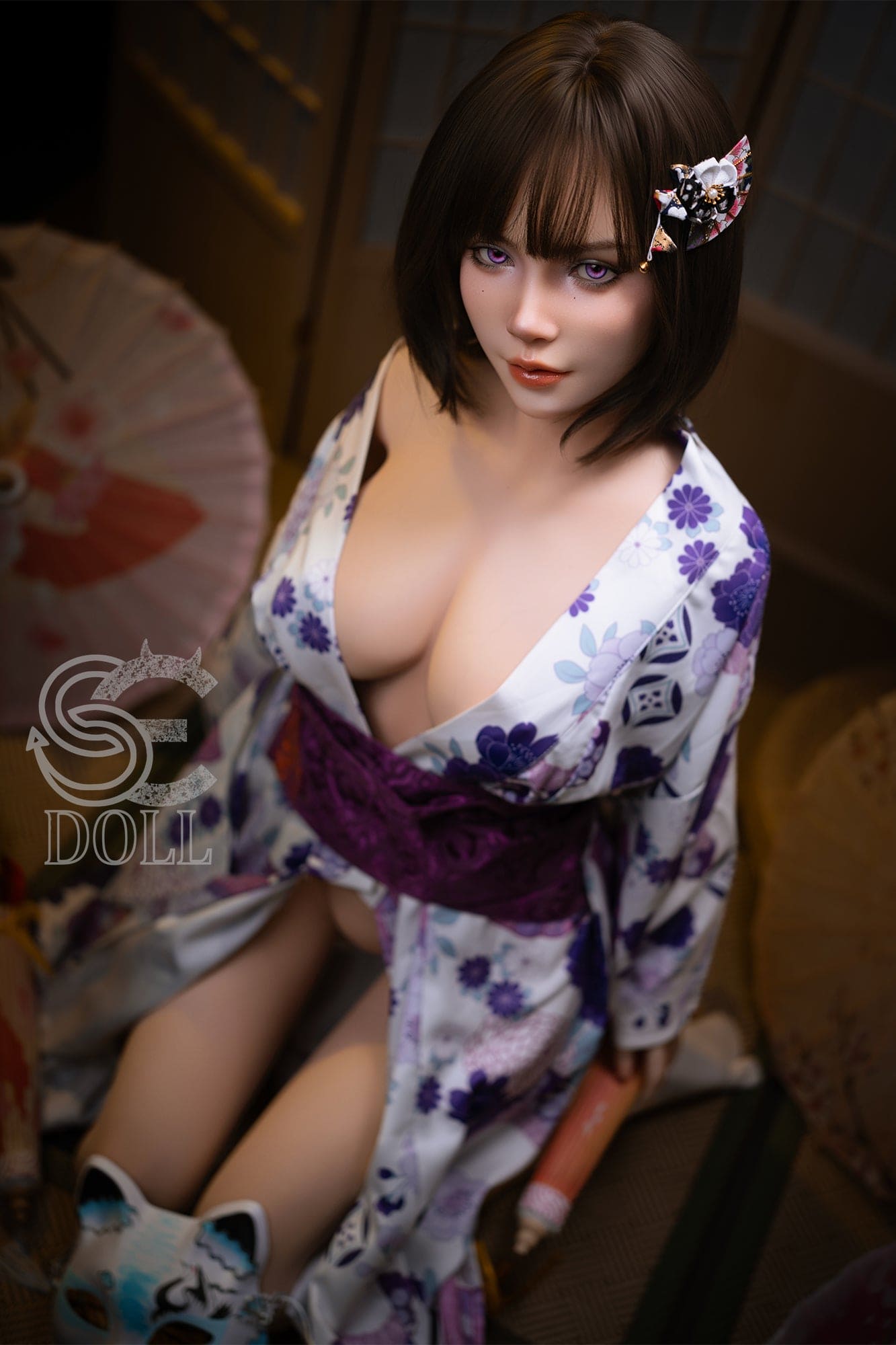 Realistic Asian style silicone sex doll Kemeny.E with lifelike D cup breasts