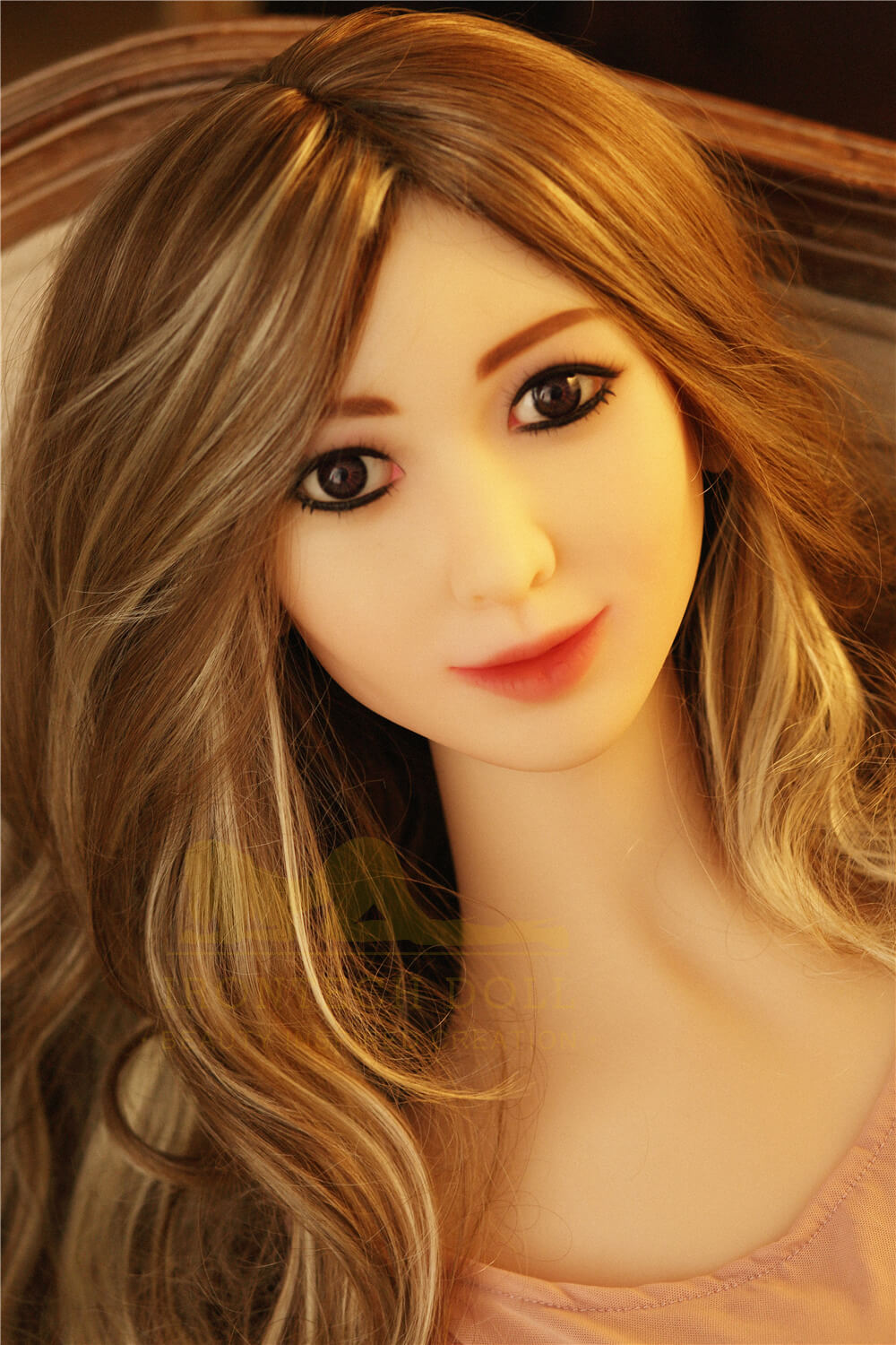 beautiful face sex doll with blonde hair 