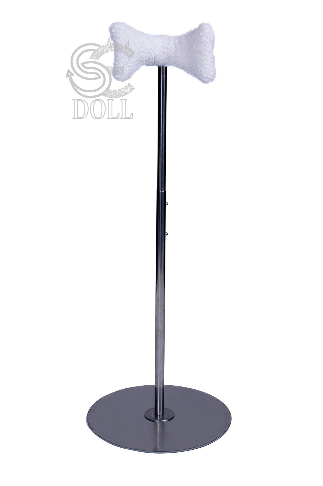 Dual-function sex doll stand with soft cloth saddle cover
