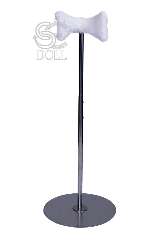 Dual-function sex doll stand with soft cloth saddle cover