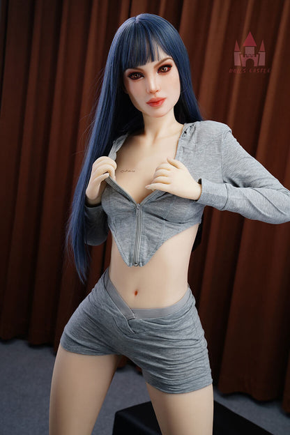 Mackenzie 170cm B Cup Slim TPE Sex Doll with Black-Blue Hair by Dolls Castle