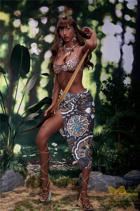 hot black sex doll with brown hair