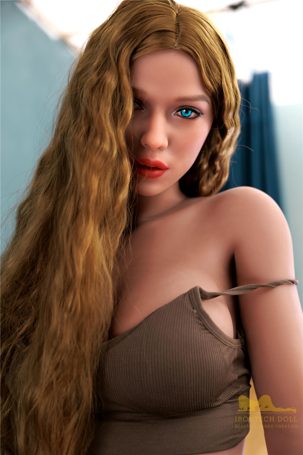 blonde hair of a hot sex doll