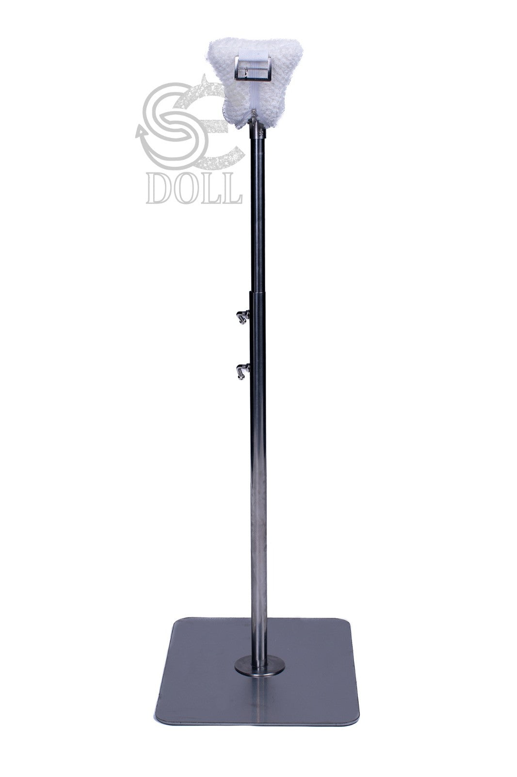 Upright sex doll support stand with protective saddle cover