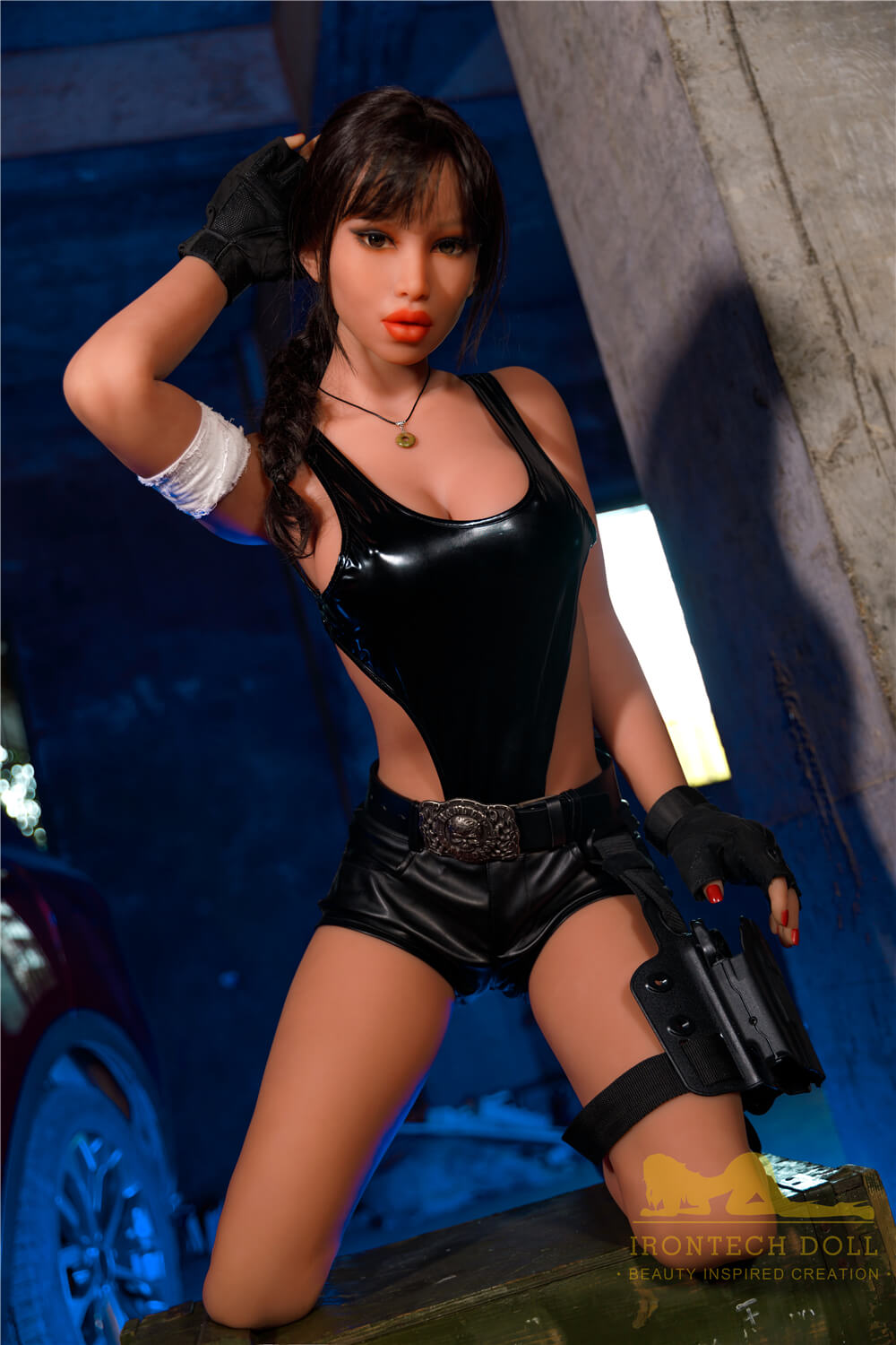 Sexy sex doll with beautiful black hair