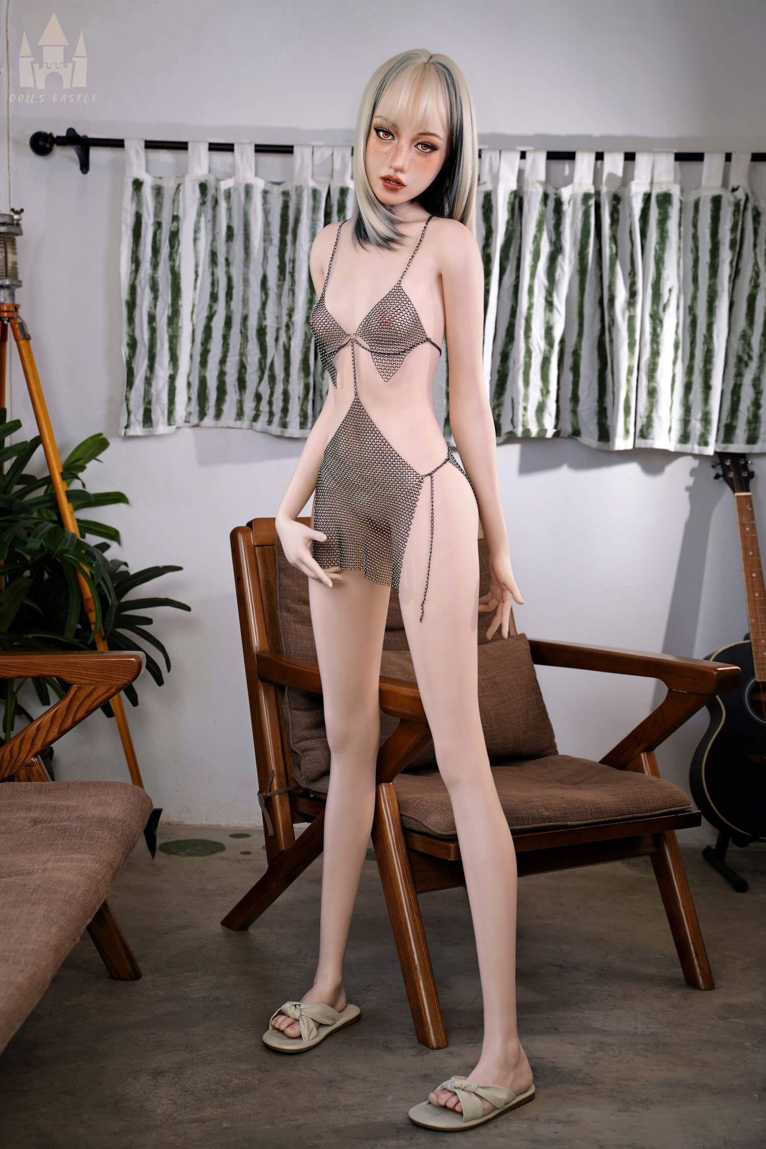 Skinny sex doll A cup silicone doll realistic design