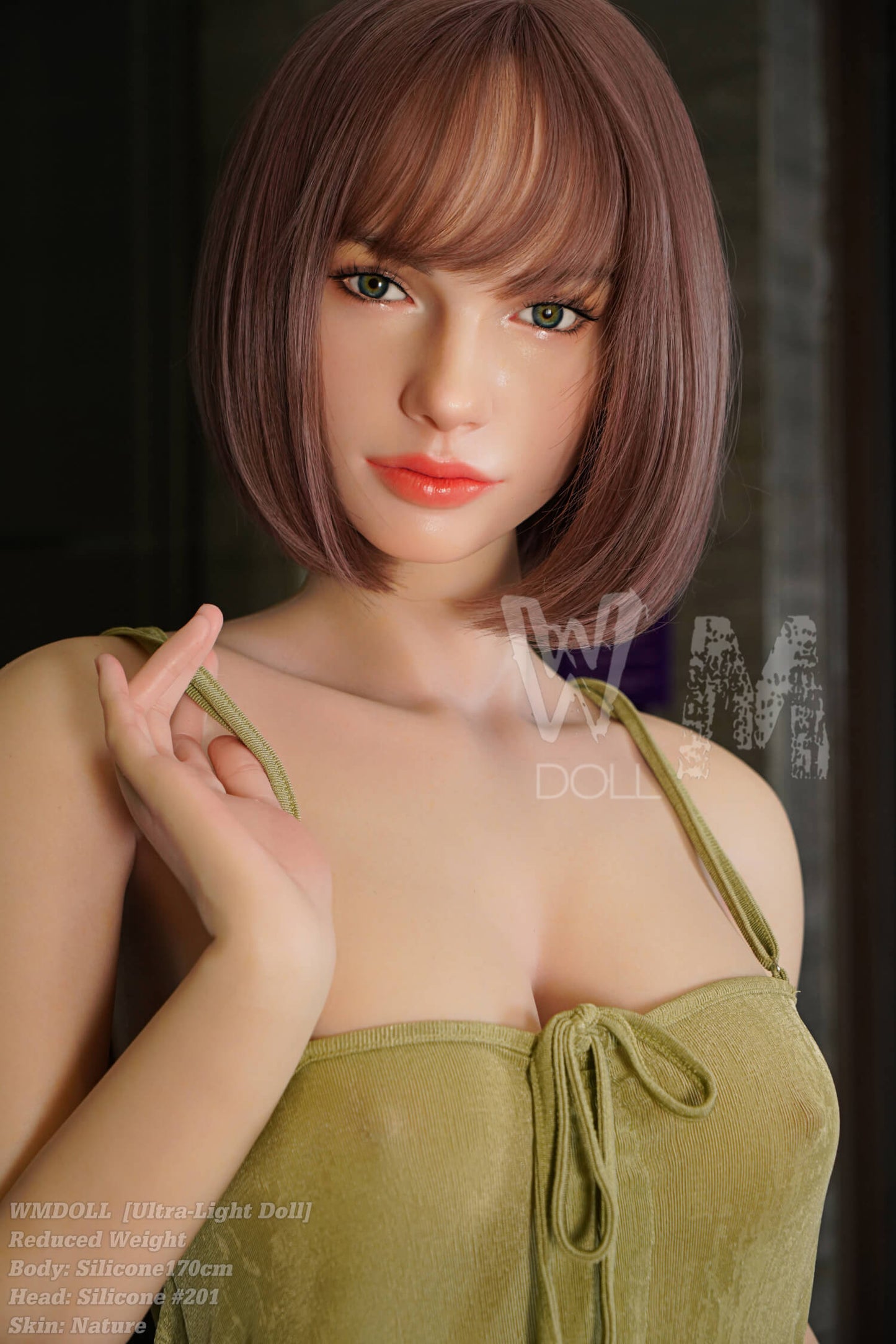 WM 170cm Silicone Love Doll Head 201 Natural Skin
