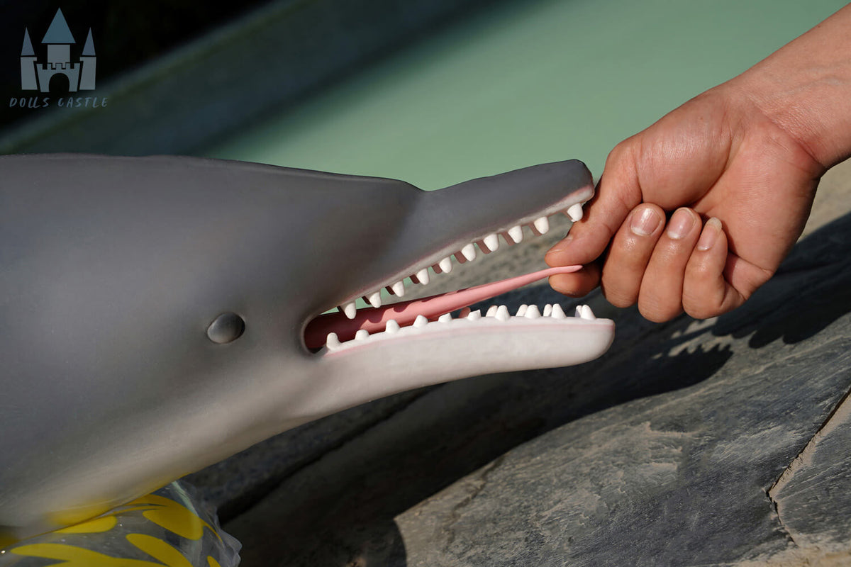 Realistic silicone dolphin sex doll by Dolls Castle outdoor view  