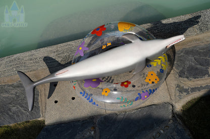 Dolls Castle realistic silicone dolphin doll poolside view