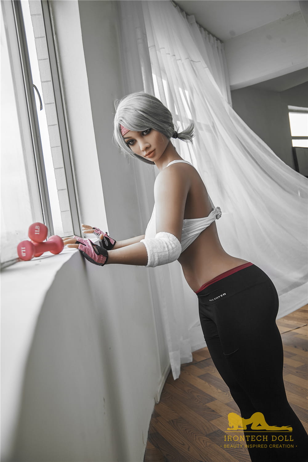 Hot sex doll at the gym