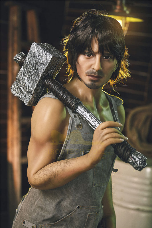 Nicholas 162cm male TPE sex doll by Irontech – muscular mature body front view