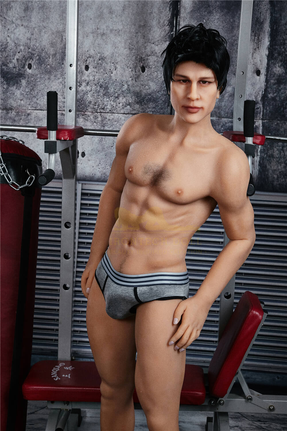 Charles 162cm male TPE sex doll by Irontech – muscular body front view