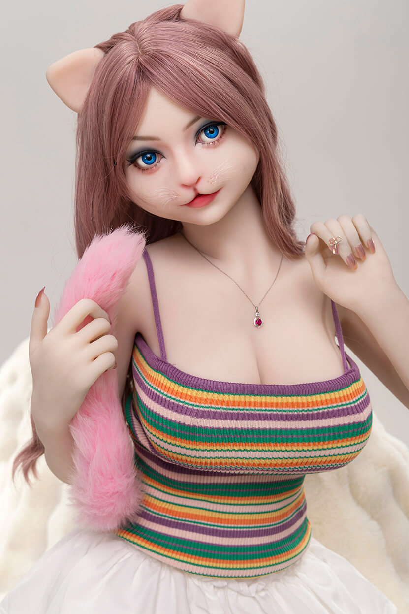 Realistic cat girl sex doll 156cm height

