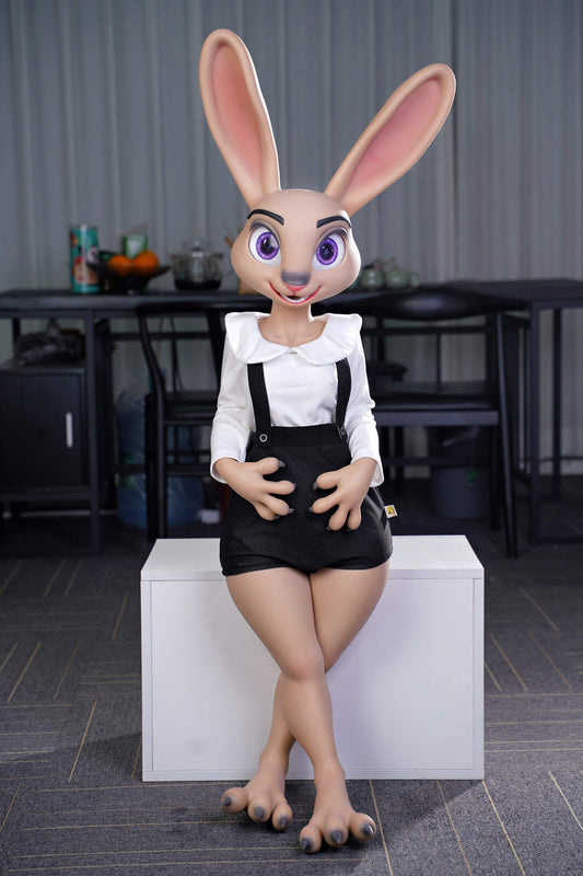 Rabbitie 120cm C-Cup silicone sex doll by Dolls Castle light skin