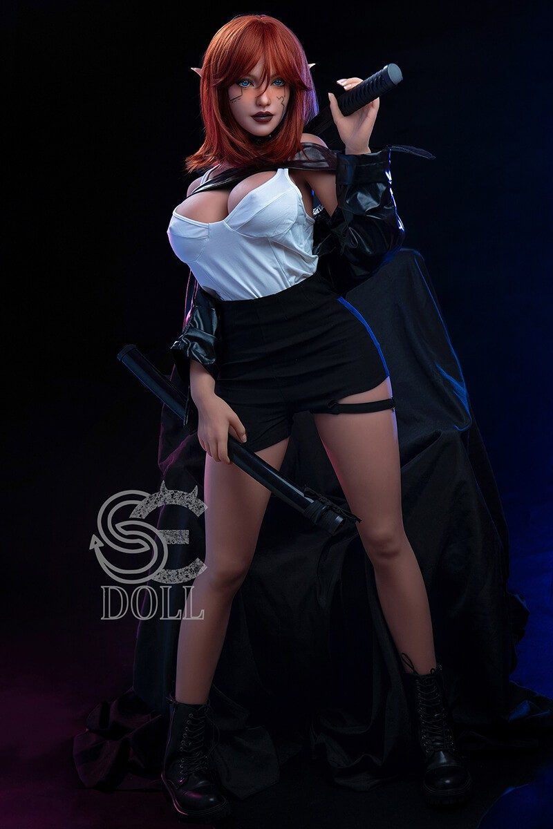Cyber warrior inspired redhead TPE sex doll by SEDOLL