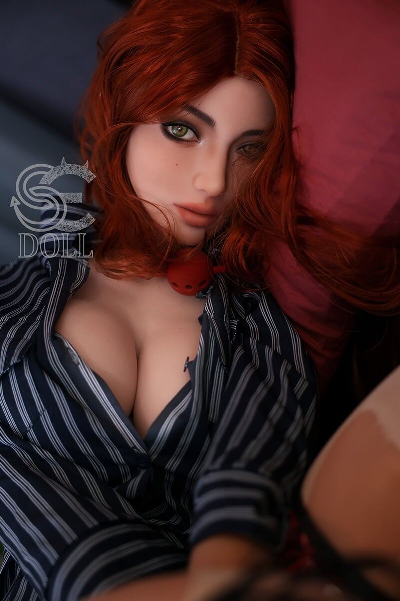161cm redhead TPE sex doll with an 83cm bust