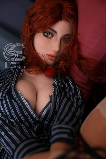 161cm redhead TPE sex doll with an 83cm bust