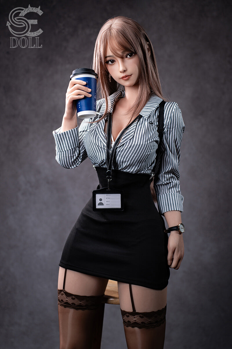 Realistic silicone sex doll 161cm slim 