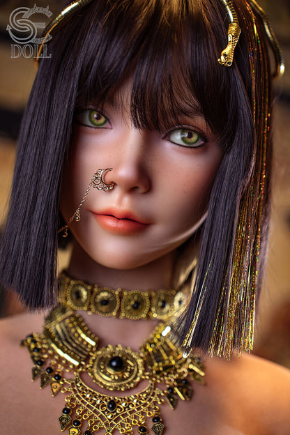 Kemeny 111cm G Cup Silicone Torso Sex Doll by SEDOLL featuring luxurious Egyptian-inspired styling and realistic facial details.