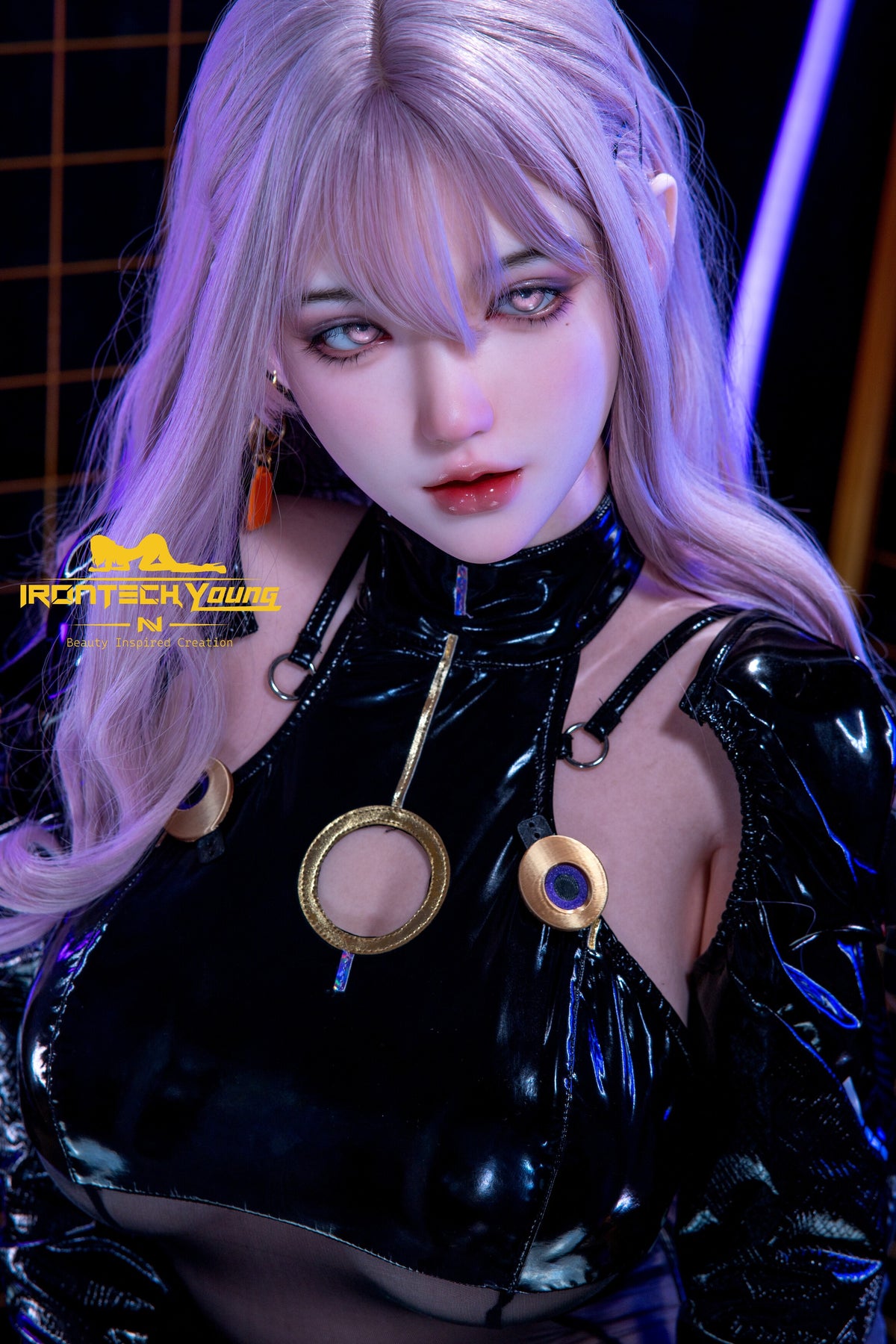 lavender hair close up