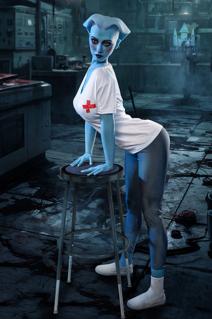 Realistic adult sex doll Zosia blue alien design