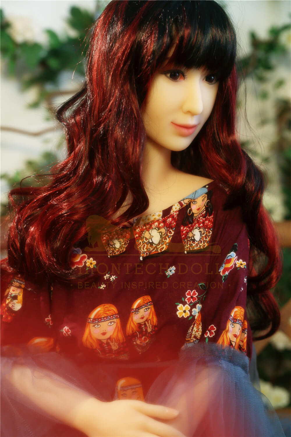 perfect and beautiful face of a sex doll 